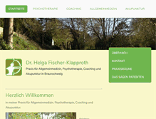 Tablet Screenshot of dr-helga-fischer.de